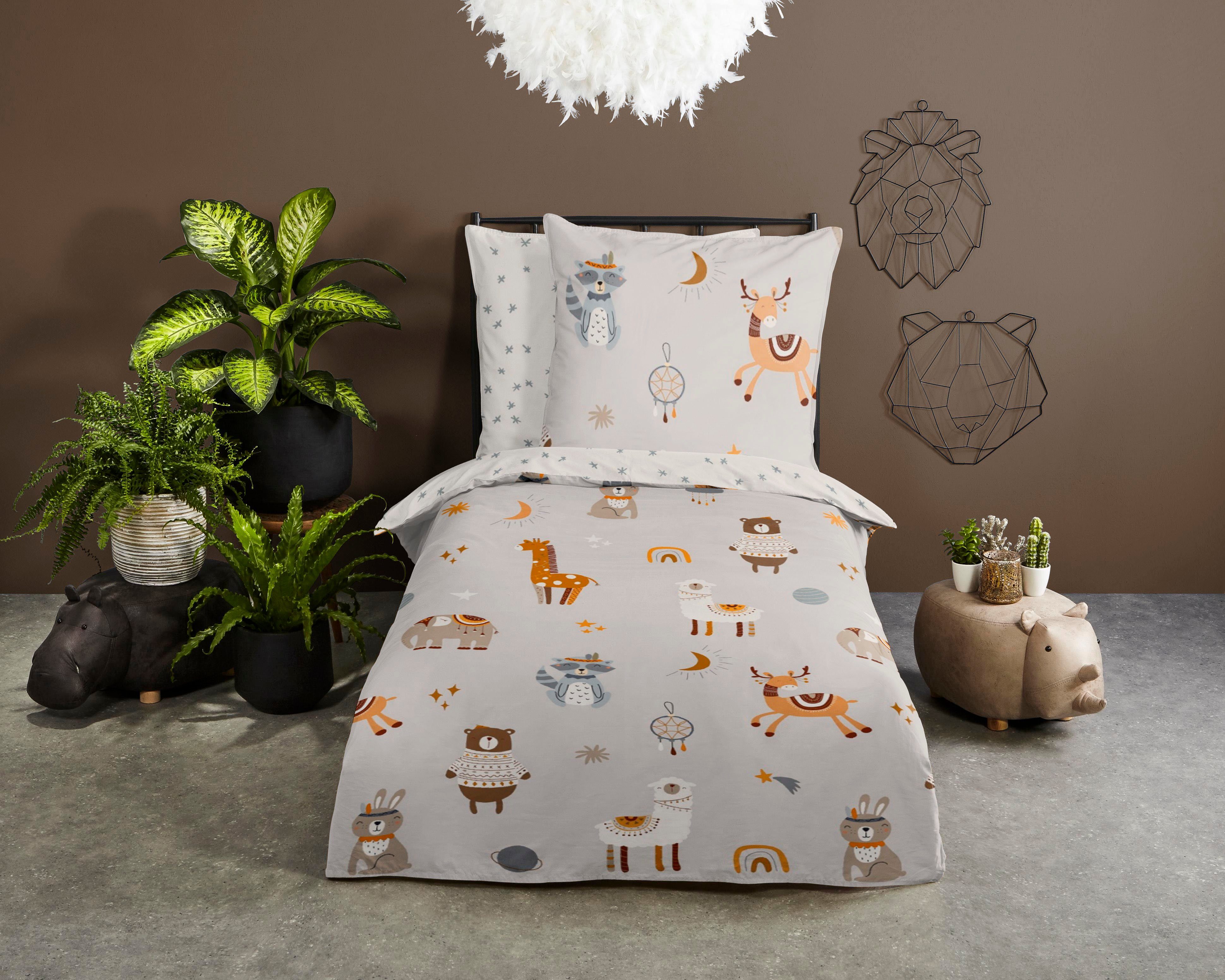 good morning Kinderbettwäsche Woody, Renforcé, 2 günstig online kaufen