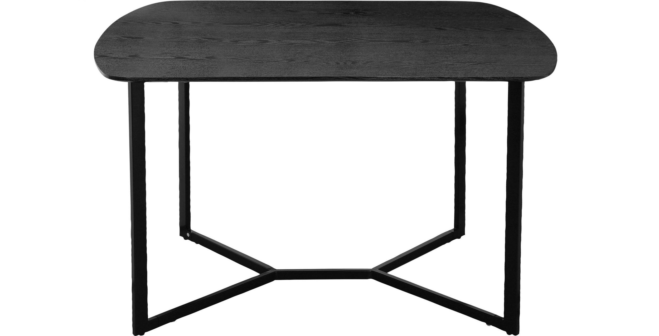 loft24 Esstisch Lean, Tisch, Holztisch, abgerundete Kanten, Metallgestell