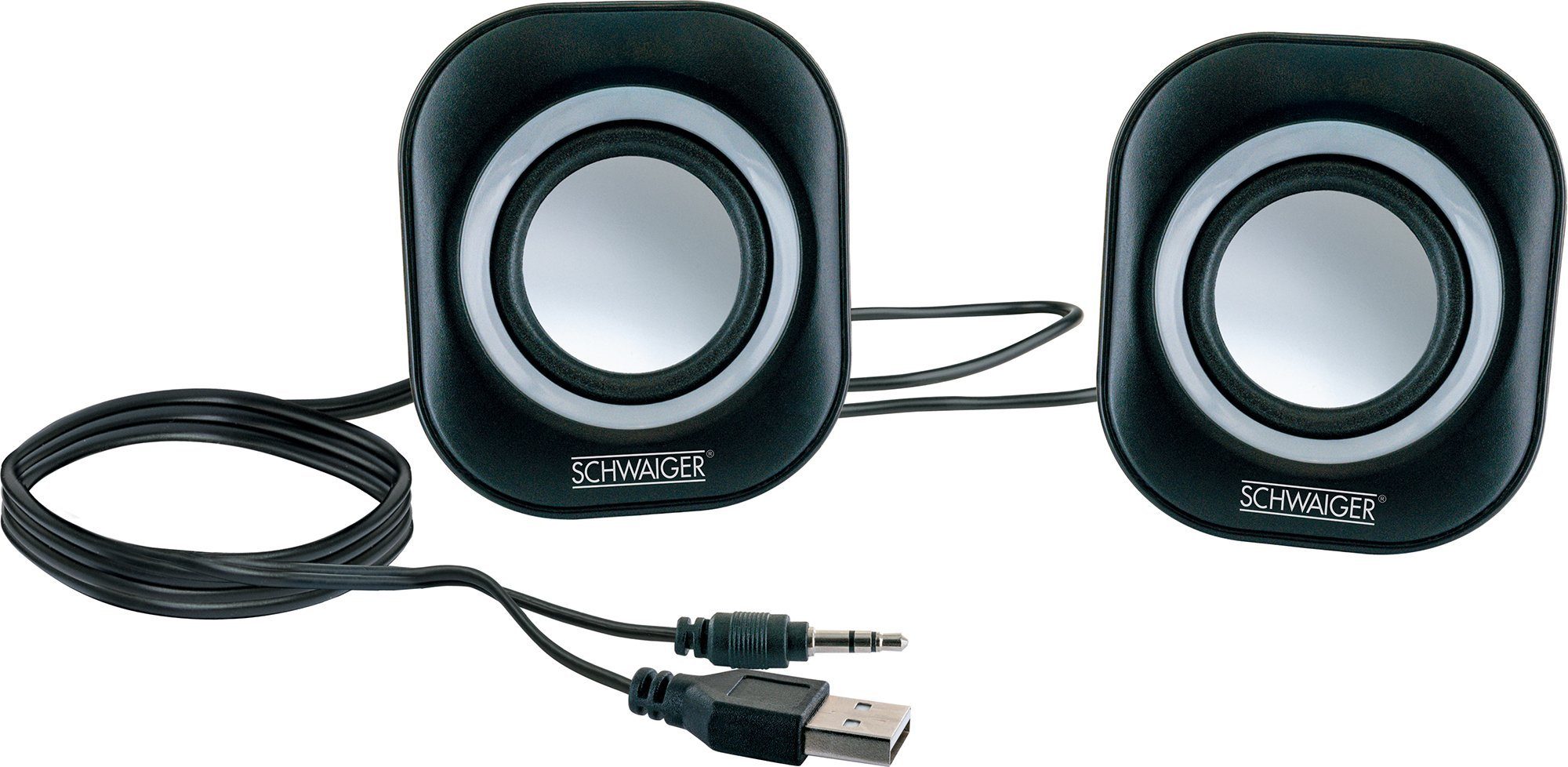 Schwaiger LS1000 013 PC-Lautsprecher (Klinkenanschluss, 6 W)