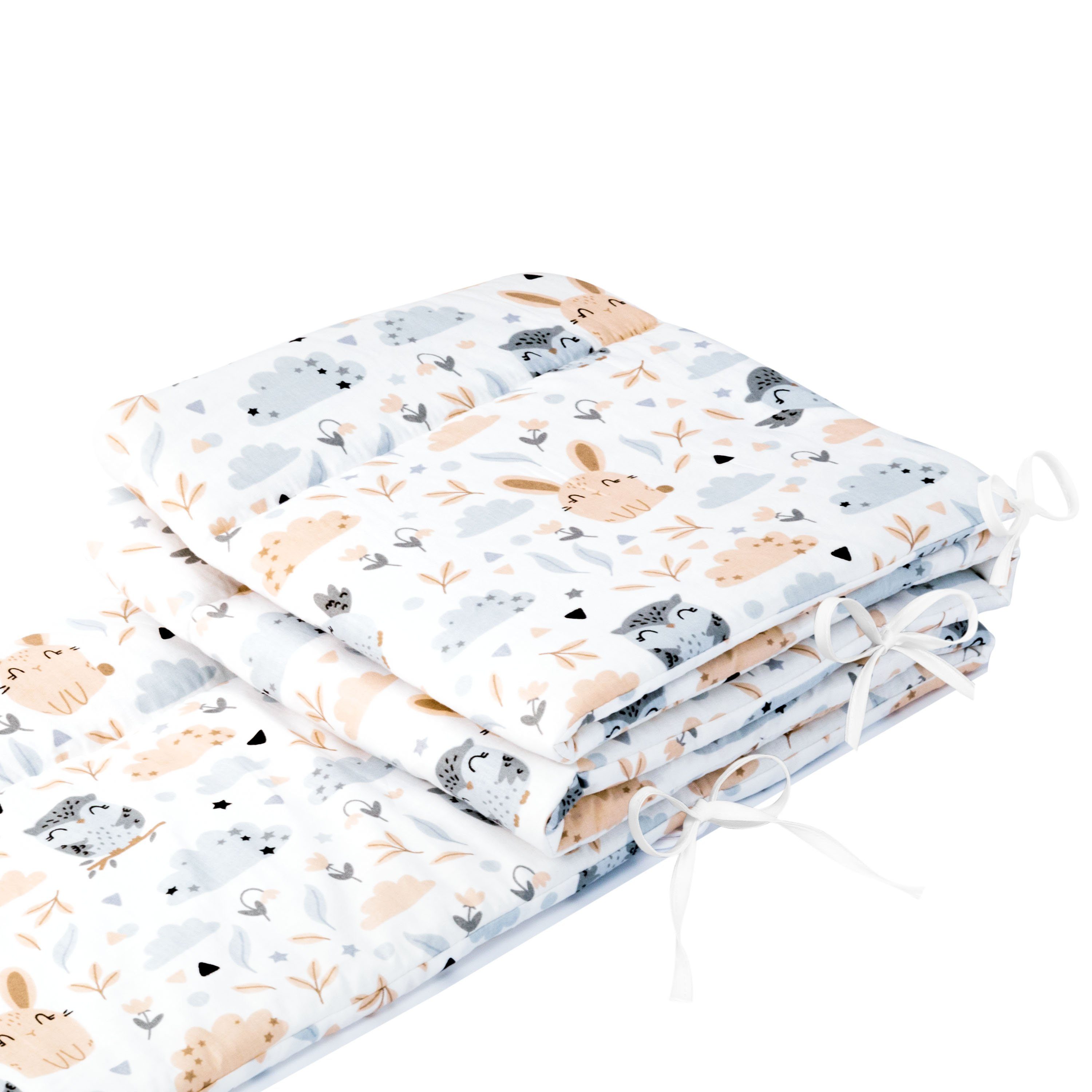 Amilian Bettnestchen Bettumrandung 210x30 cm für Kinderbett 140x70 geeignet günstig online kaufen