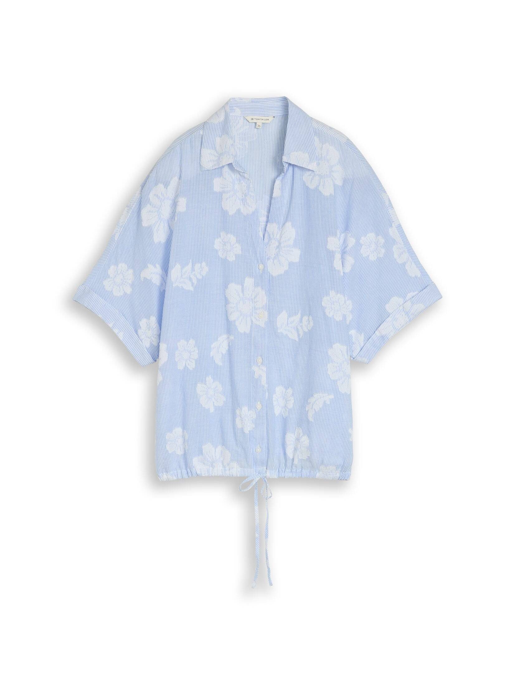 TOM TAILOR Kurzarmbluse Blusen & Shirts Oversize Bluse mit Blumenmuster