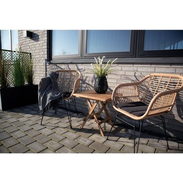 ebuy24 Gartentisch Bine kleiner Gartentisch 50x50 cm Teakholz massiv.