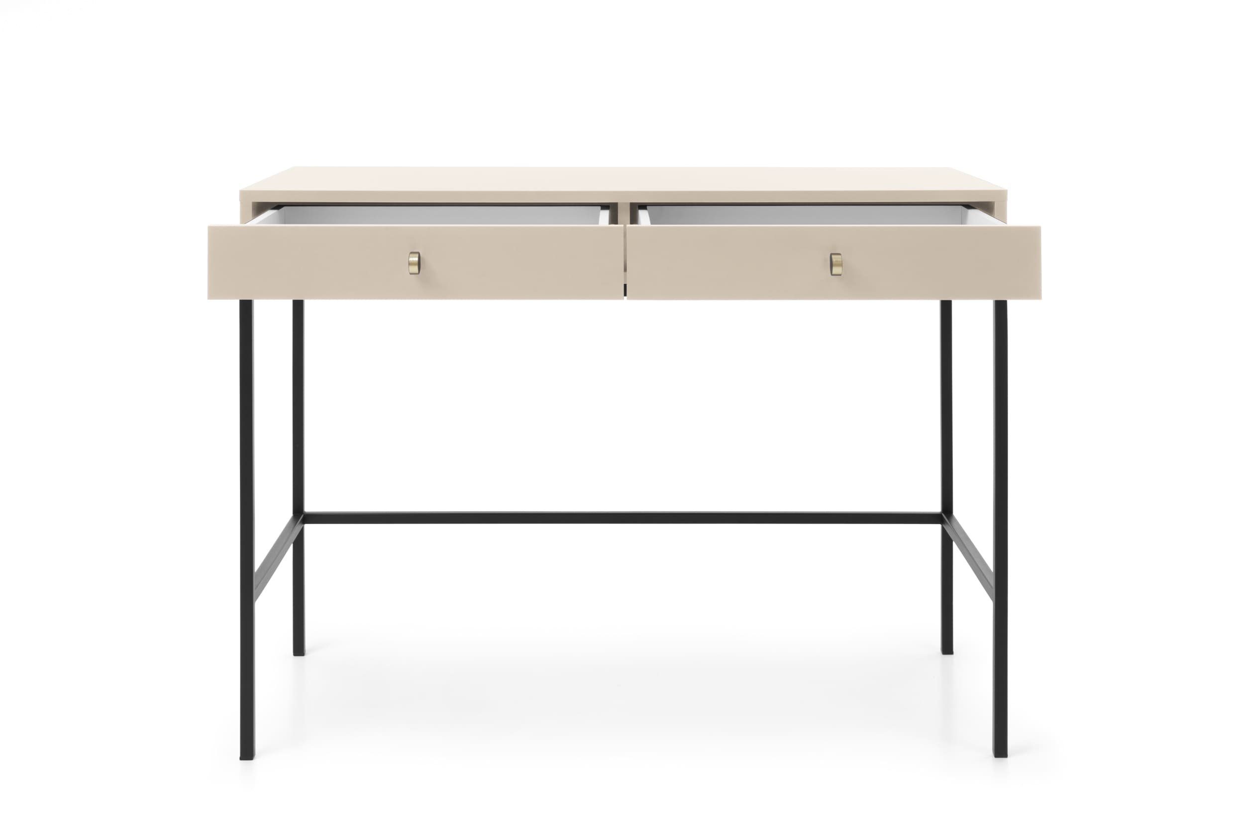 MOEBLO Konsolentisch Melody (Eingangskonsole mit Schubladen Sideboard Beistelltisch Flurtisch - Goldene Griffe, Frisiertisch, Schminktisch, Kosmetiktisch), (BxTxH): 104x50x78 cm
