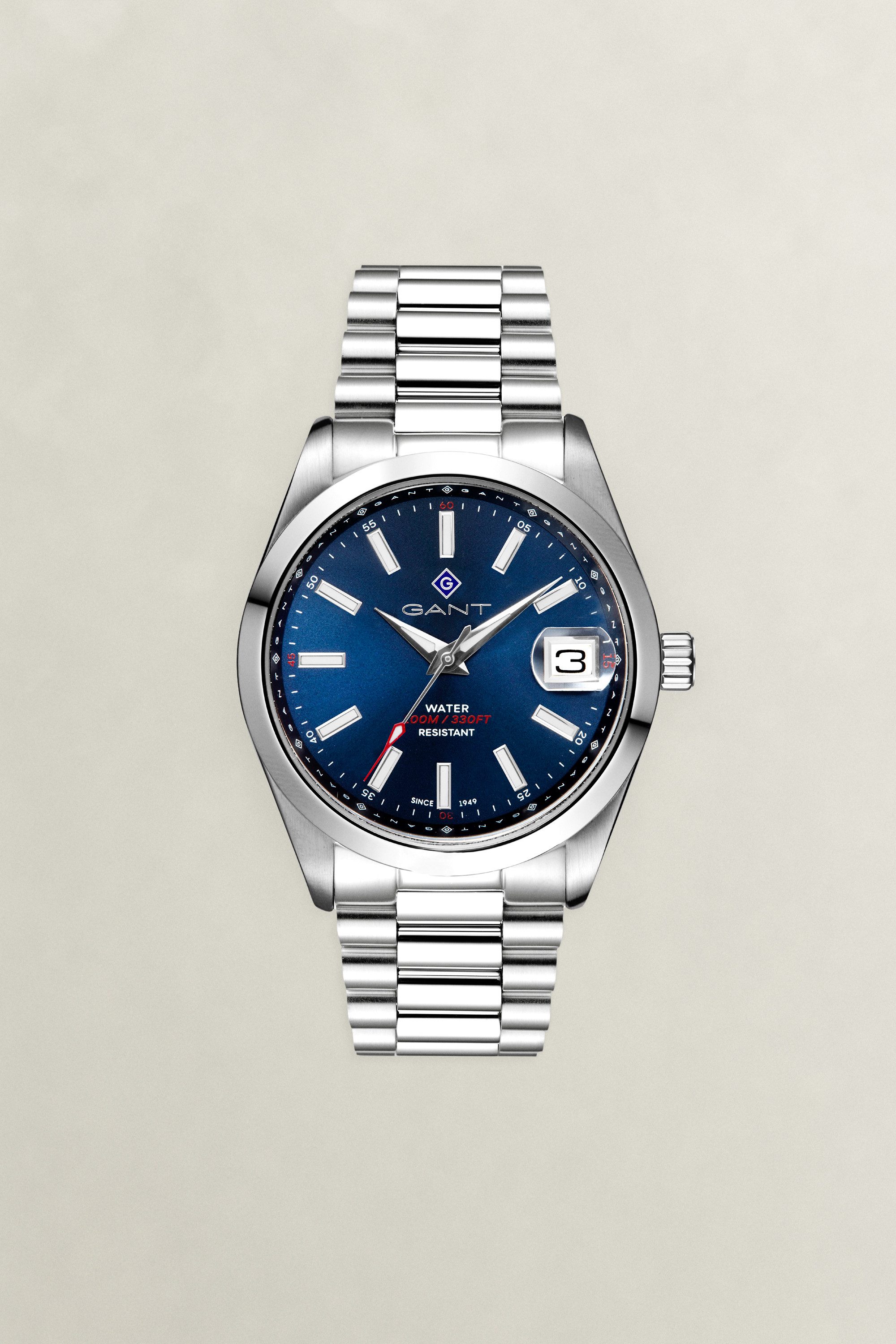 Gant Quarzuhr Eastham G161020, Armbanduhr, Herrenuhr, Edelstahlarmband, analog, Tag