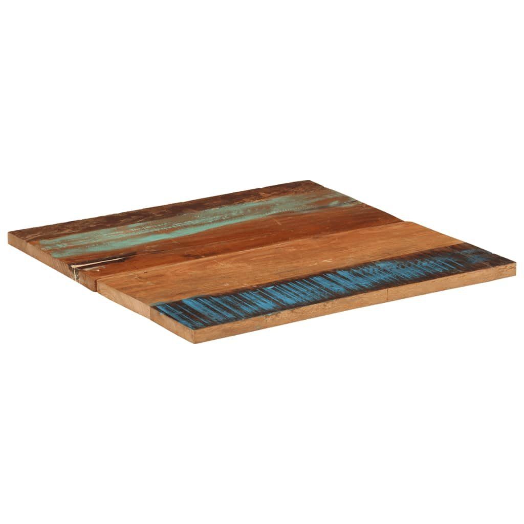 vidaXL Tischplatte Tischplatte Quadratisch 70x70 25-27 cm (1 mm St) Massiv Altholz
