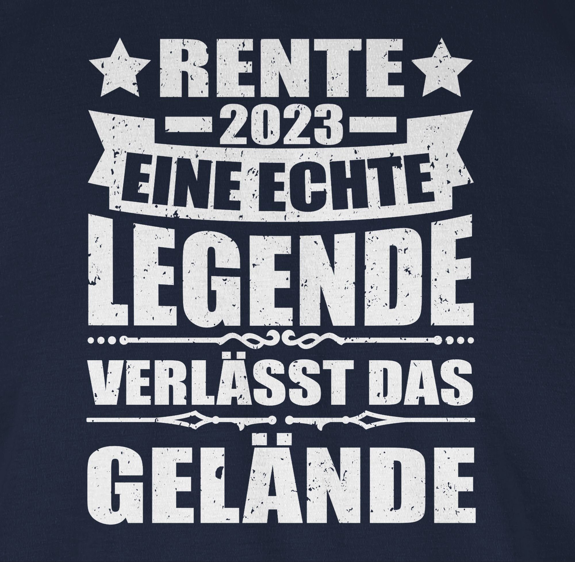 Rentner Shirtracer Navy Rente Legende eine 2023 Blau T-Shirt das Gelände Geschenk verlässt echte 02