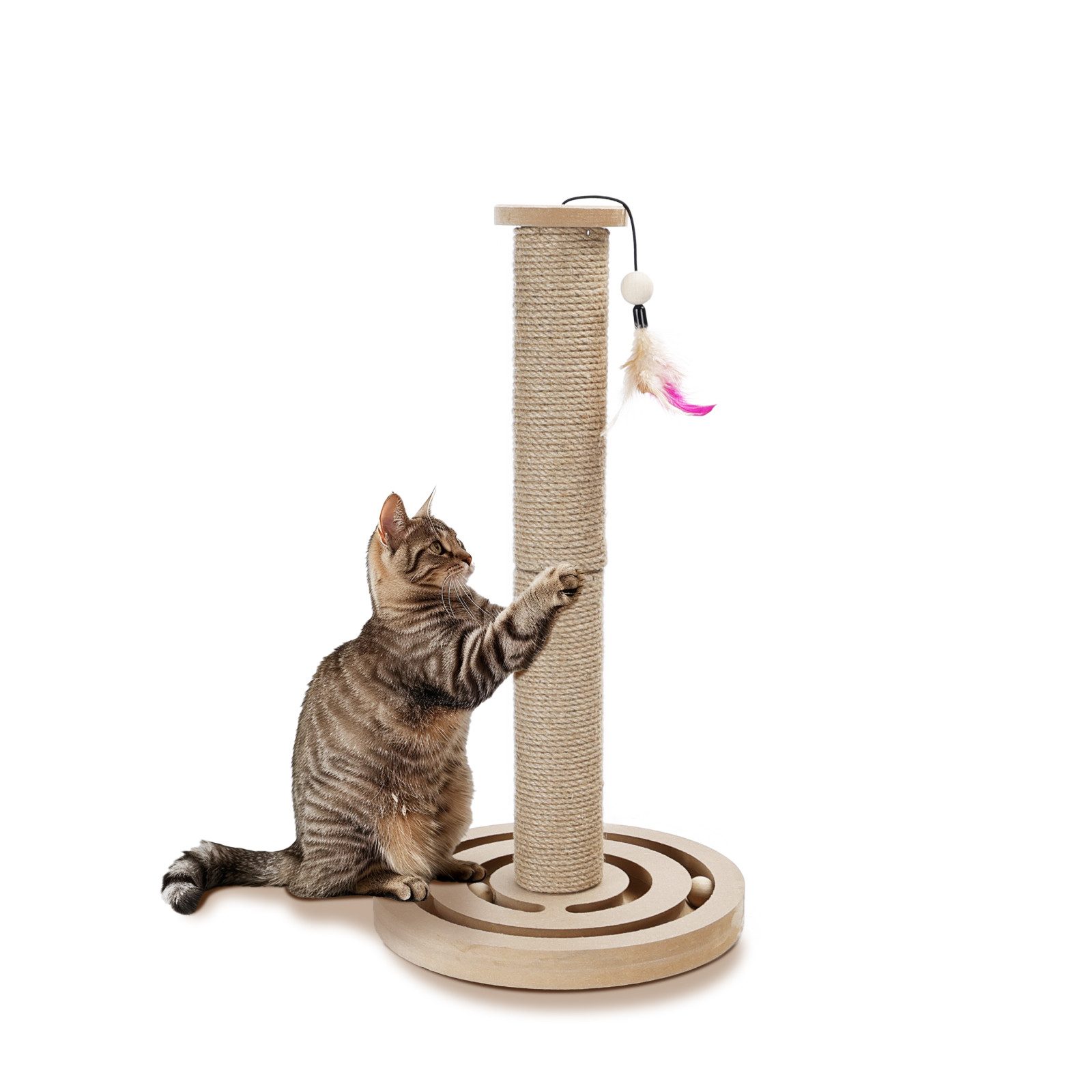 nobleza Kratzsäule Interaktives Katzenspielzeug Kratzsäule Kratzstamm