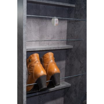 HTI-Living Schuhschrank Schuhschrank mit Spiegeltür Thekla 120 Sonoma (Stück, 1x Schuhschrank Thekla, ohne Dekoration) Schuhregal Dielenschrank