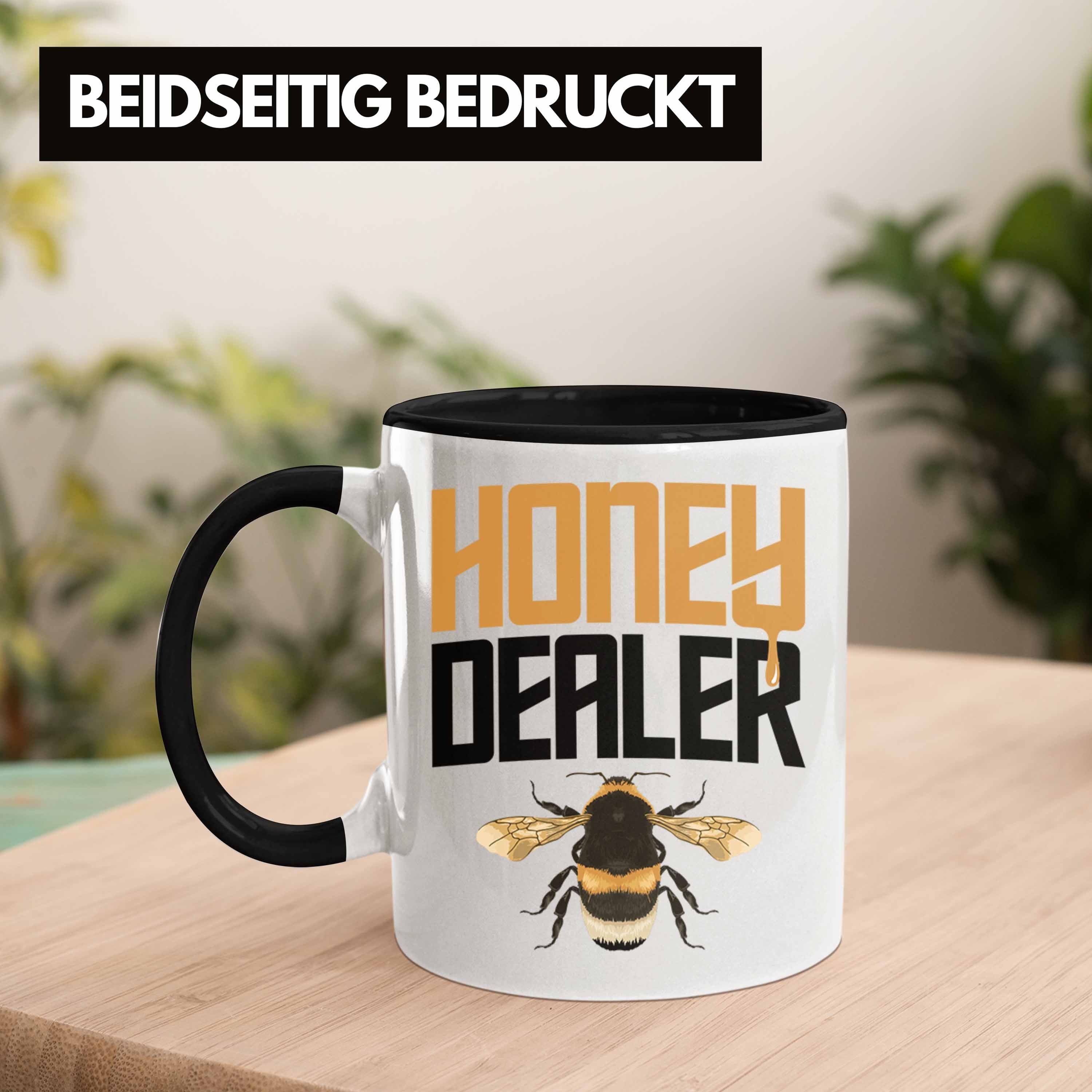 Trendation Tasse Trendation - Tasse Bienen Zuebhör Honig Schwarz Geschenk Imker Geschenkideen Bienenzüchter Bienenzucht Dealer Kaffeetasse