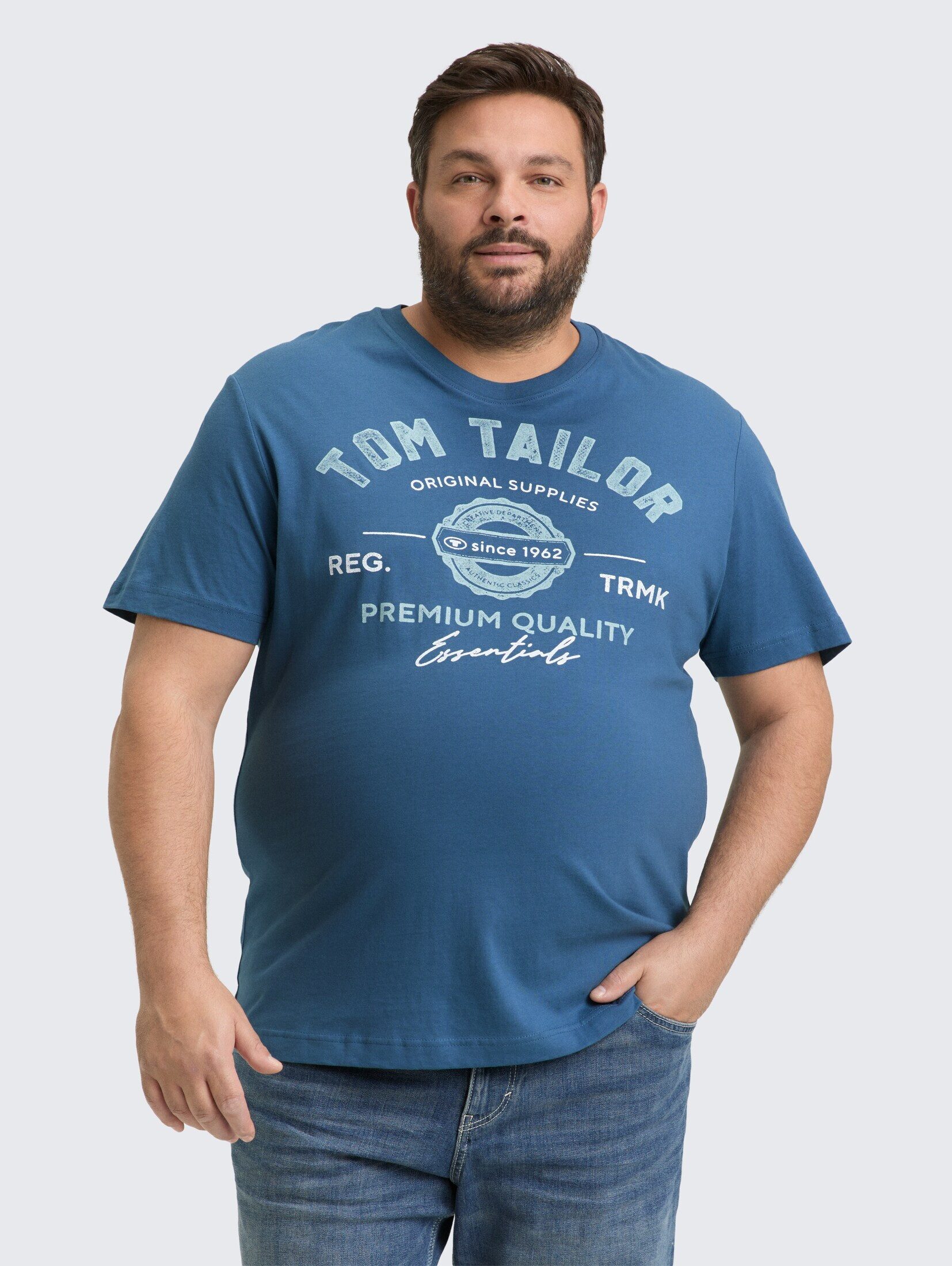 TOM TAILOR PLUS T-Shirt T-Shirt Plus Size - T-Shirt mit Logo Print günstig online kaufen