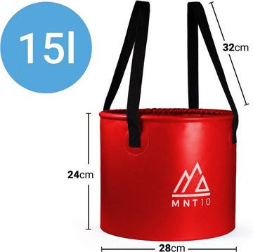 MNT10 Schüssel Outdoor Falteimer in 15L oder 20L I Faltschüssel, Als Camping Spülschüssel, Spülwanne oder als Faltbarer Eimer