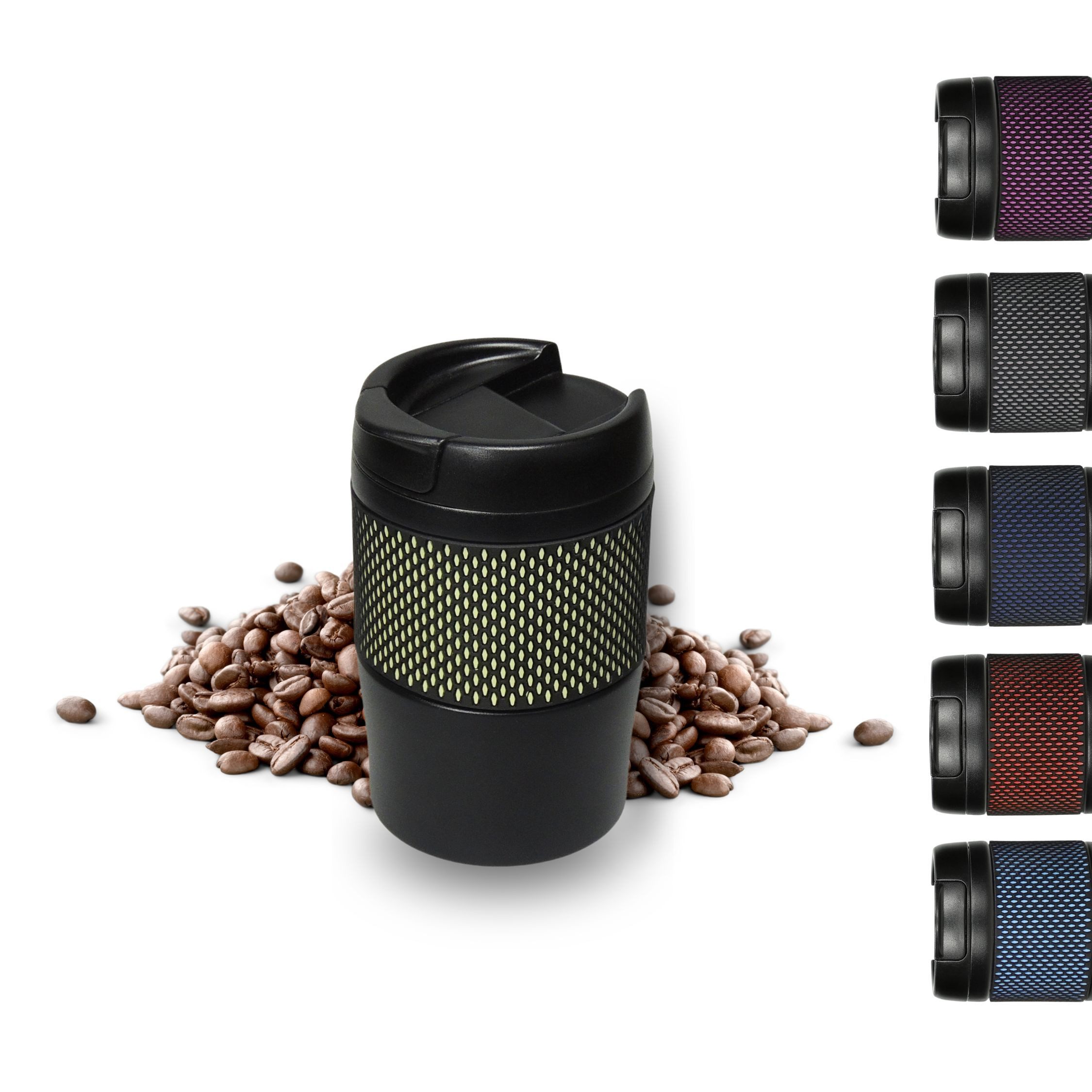 elasto Thermobecher Temptation Kaffeebecher to go Thermo 300ml Becher mit Deckel, Isolierbecher, Teebecher, Termobecher, Coffee to go Becher, coffee mug