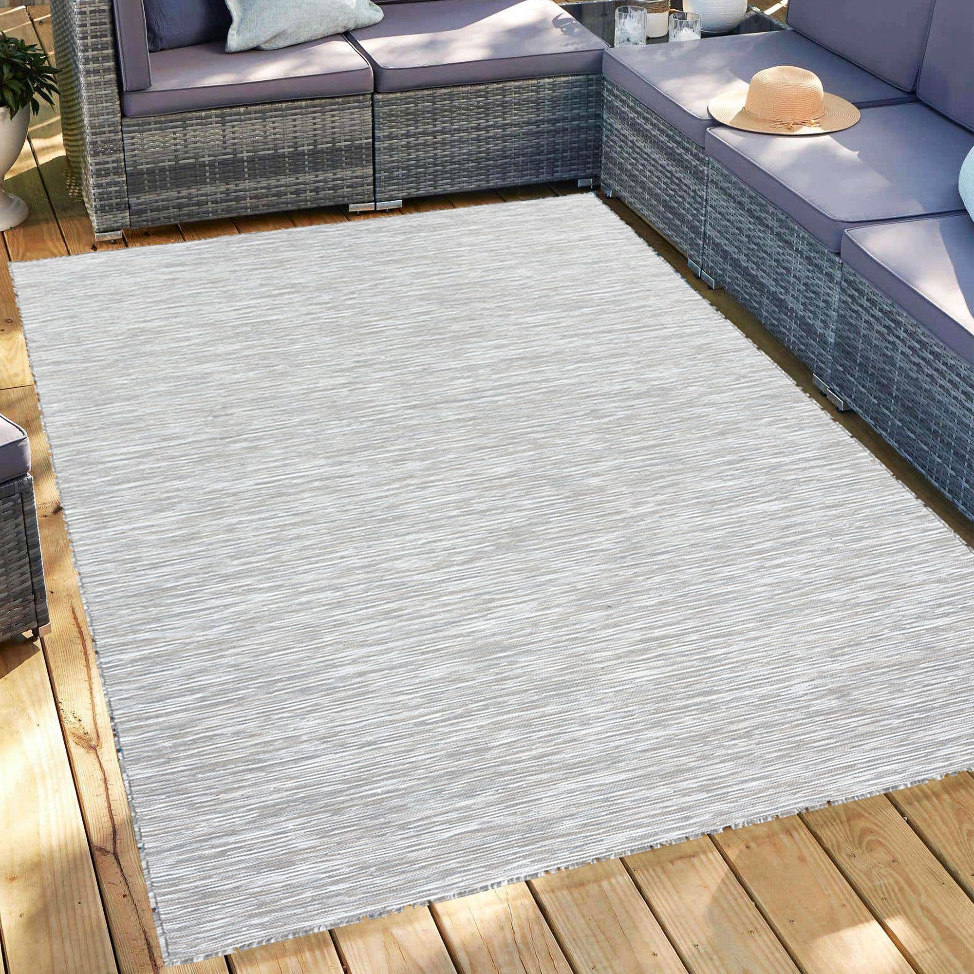 Teppich Miovani Outdoorteppich Gartenteppich Outdoorteppich, Indoor Taupe Sisal-Look