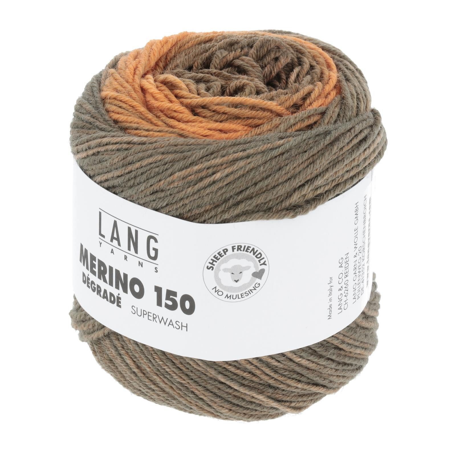LANG YARNS Merino 150 Dégradé Häkelwolle, 150 m