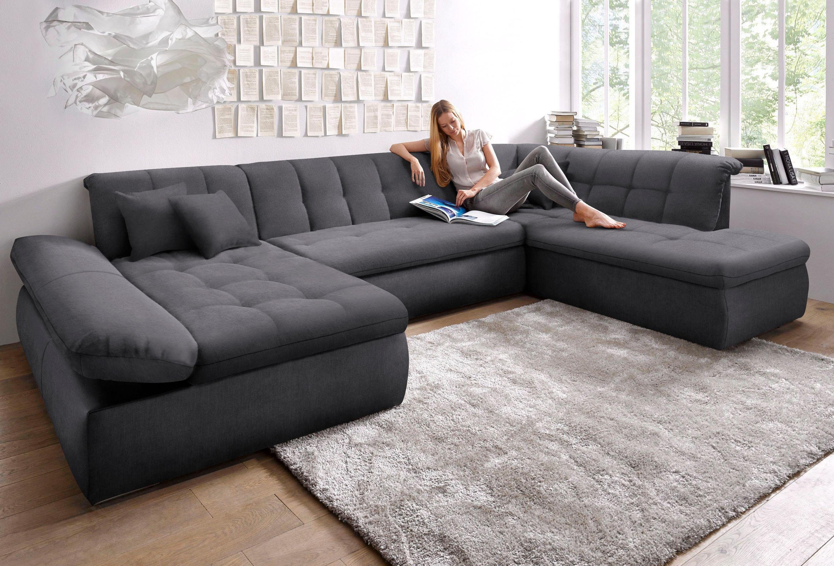 DOMO collection Wohnlandschaft "NMoric im XXL-Format, B/T/H: 353/216/80 cm, günstig online kaufen