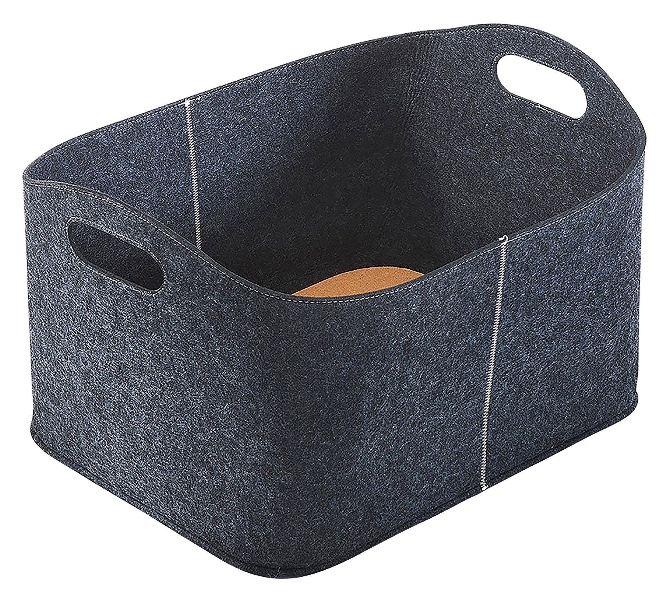 Kobolo Kaminholzkorb Allzweckkorb - mit Grifflöchern - Filz dunkelgrau (ohn günstig online kaufen