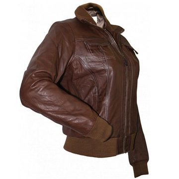 German Wear Lederjacke Trend 402J braun Damen Lederjacke Jacke aus Lamm Nappa Leder Braun