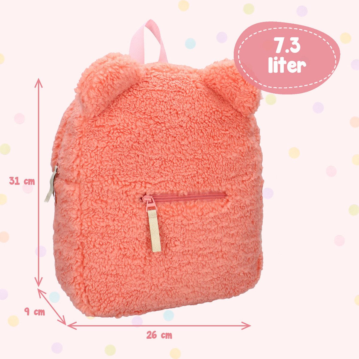Vadobag Kinderrucksack Prêt Rucksack Teddy – Weicher Tagesrucksack