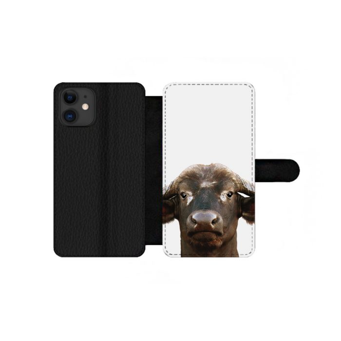 MuchoWow Handyhülle Büffel - Wasserbüffel - Kopf - Kuh - Hörner - Jungen - Mädchen Handyhülle Telefonhülle Apple iPhone 12 Pro Max