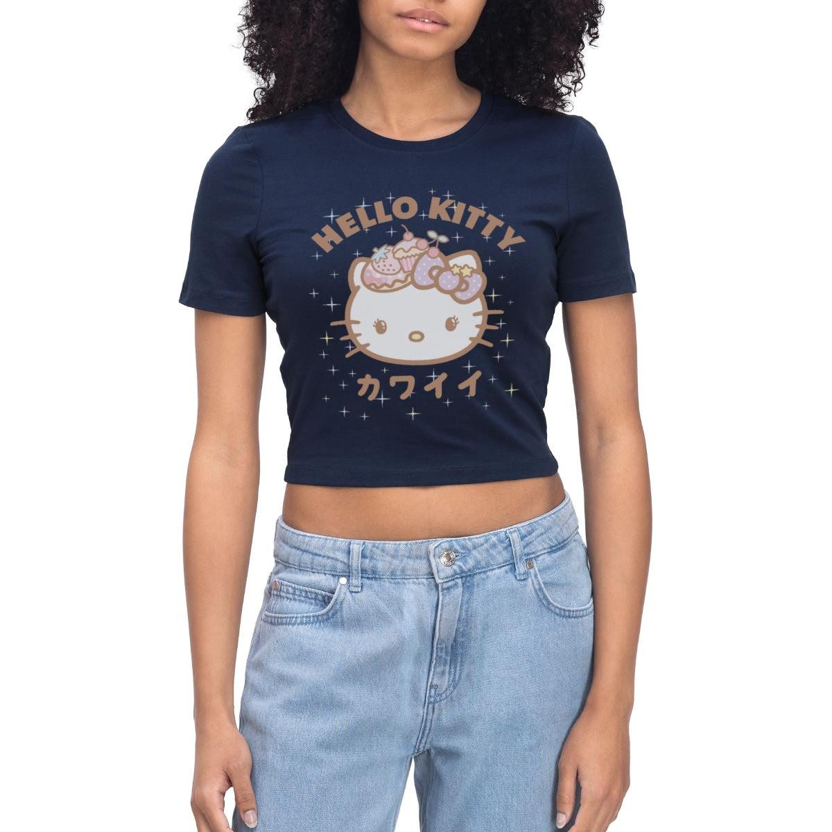 T-Shirt Hello Kitty Kawaii Stil Crop Top