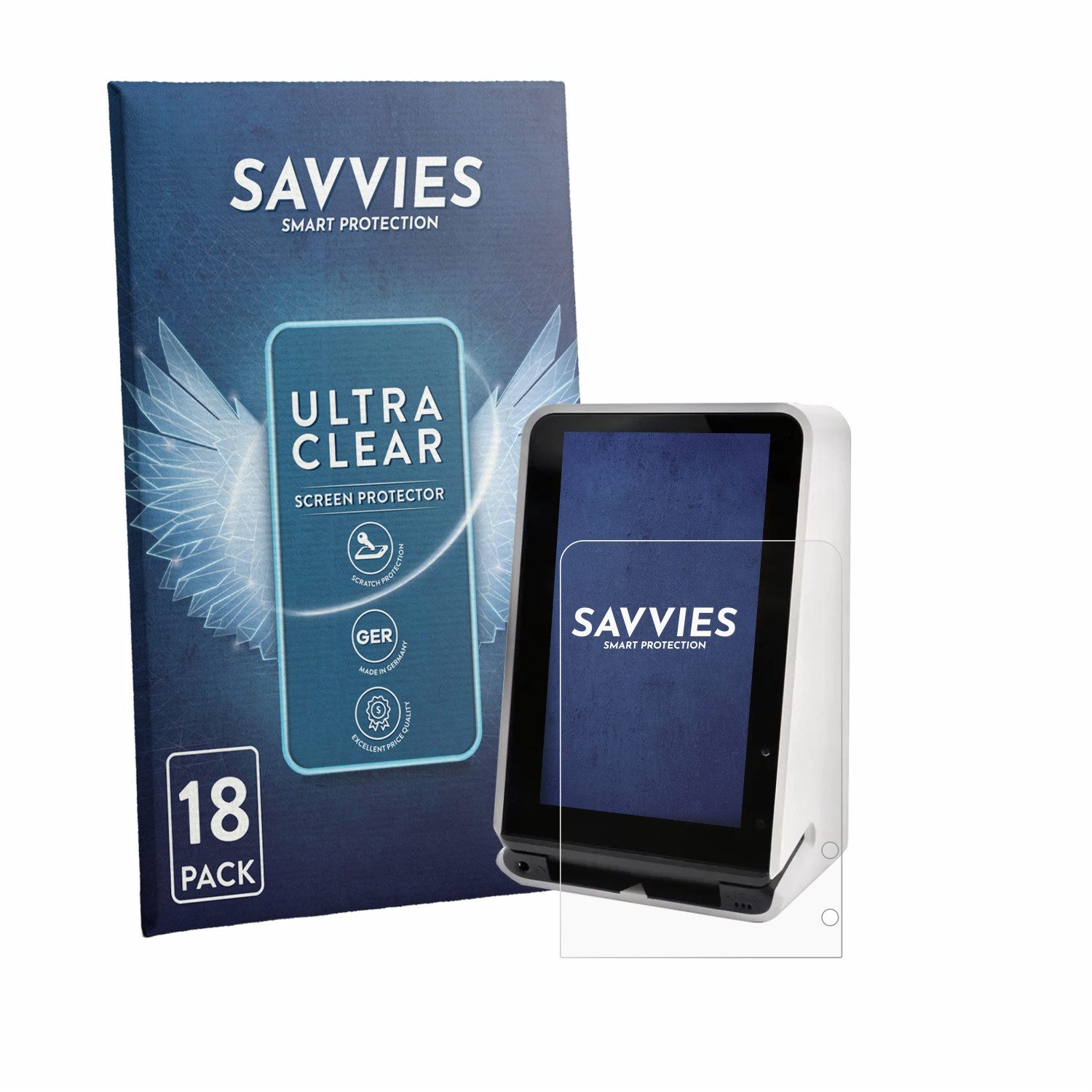Savvies Displayschutzfolie Schutzfolie für SENVEND UX700, 18 Stück, Displayschutz Schutz Folie Klar Transparent