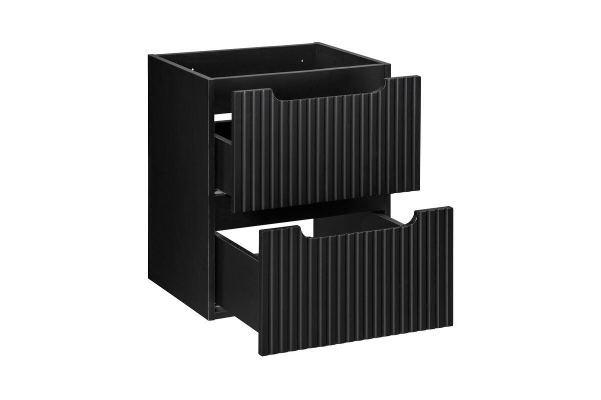 ROYAL24_MARKT Waschbeckenschrank Nova Black N BM122 - Waschbeckenunterschrank 2 Schubladen 80,60,50 cm (Waschbeckenunterschrank, 2-St., Premium - Nova Black N) Premium – Schick – Makellos.