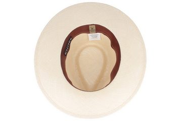 Breiter Strohhut Breiter Panamahut mit Streifen-Band & UV-Schutz 50