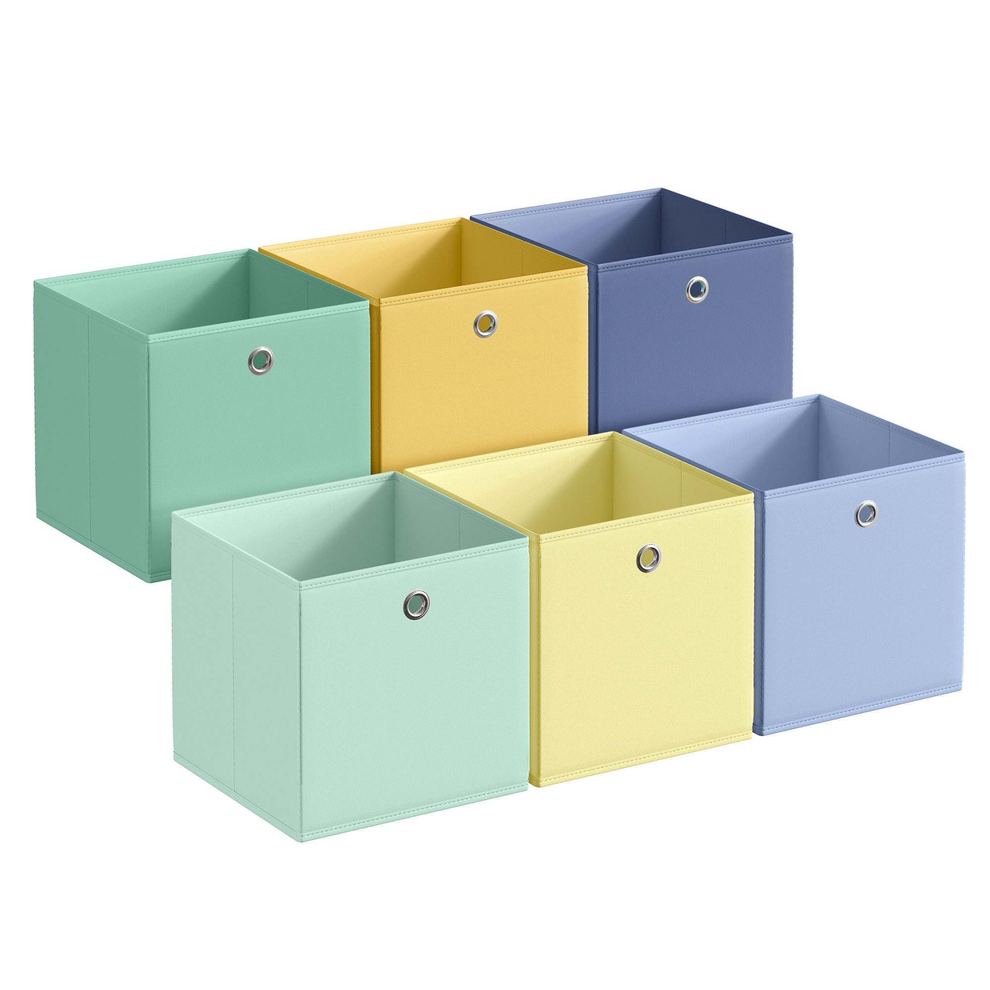 SONGMICS Aufbewahrungsbox Ordnungsboxen, geruchsneutral, Faltbox, für Schlafzimmer, Wohnzimmer, Ordnungsboxen, geruchsneutral, Faltbox, Stoffbox, für Würfelregal