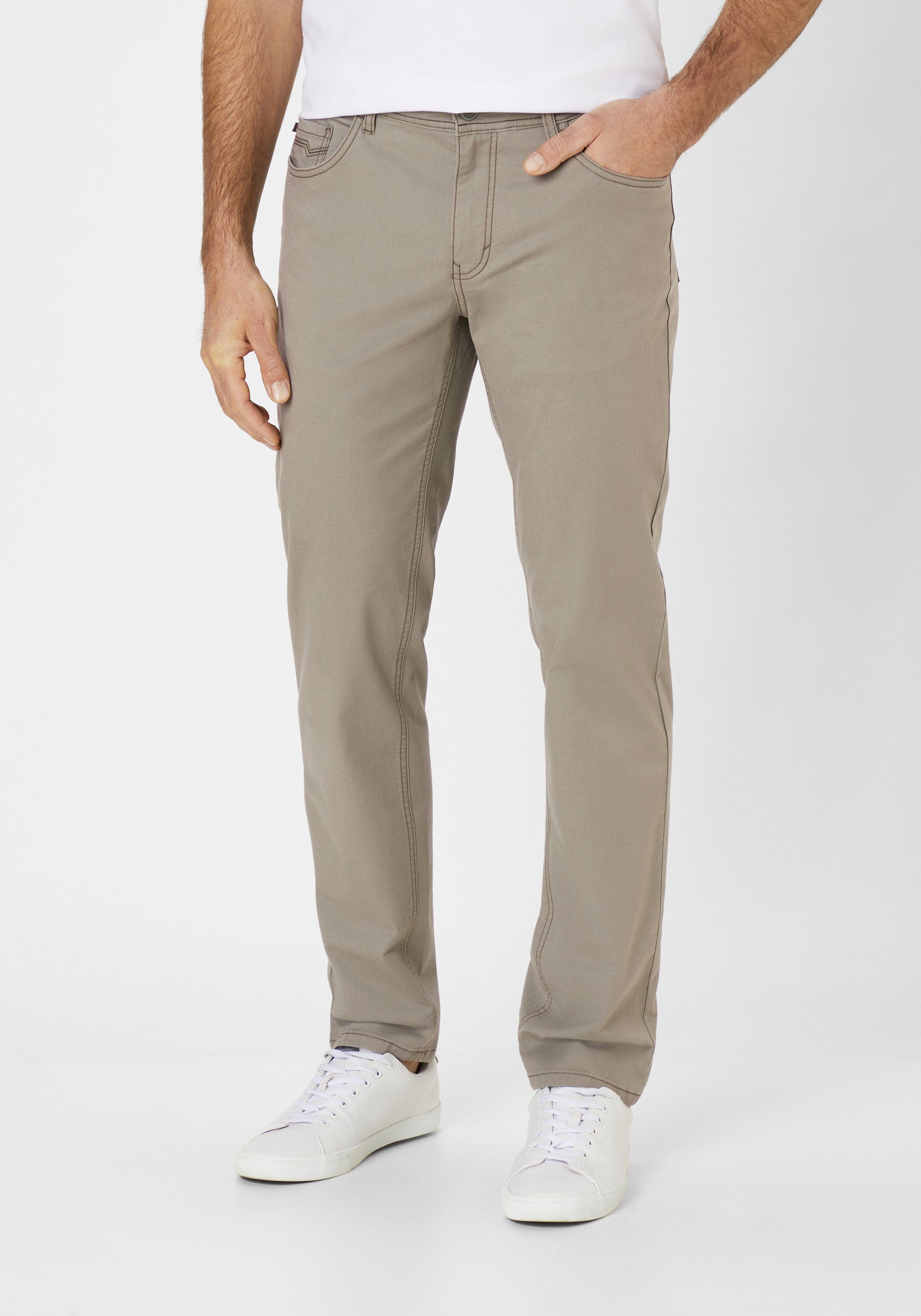 Redpoint Stoffhose MILTON Straight-Fit 5-Pocket Hose mit Stretch beige