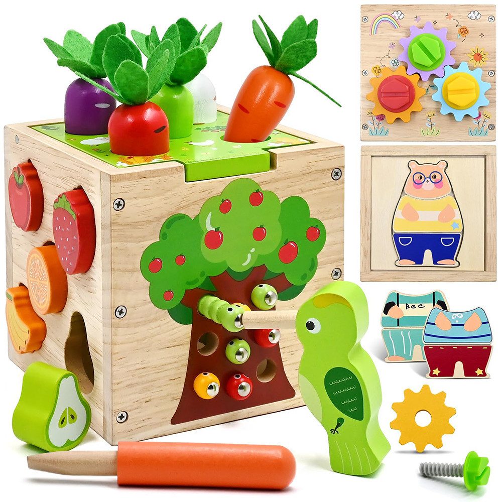 Motorikwürfel Aktivitätswürfel ab 1 Jahr – Motorikspielzeug,Baby Geschenk