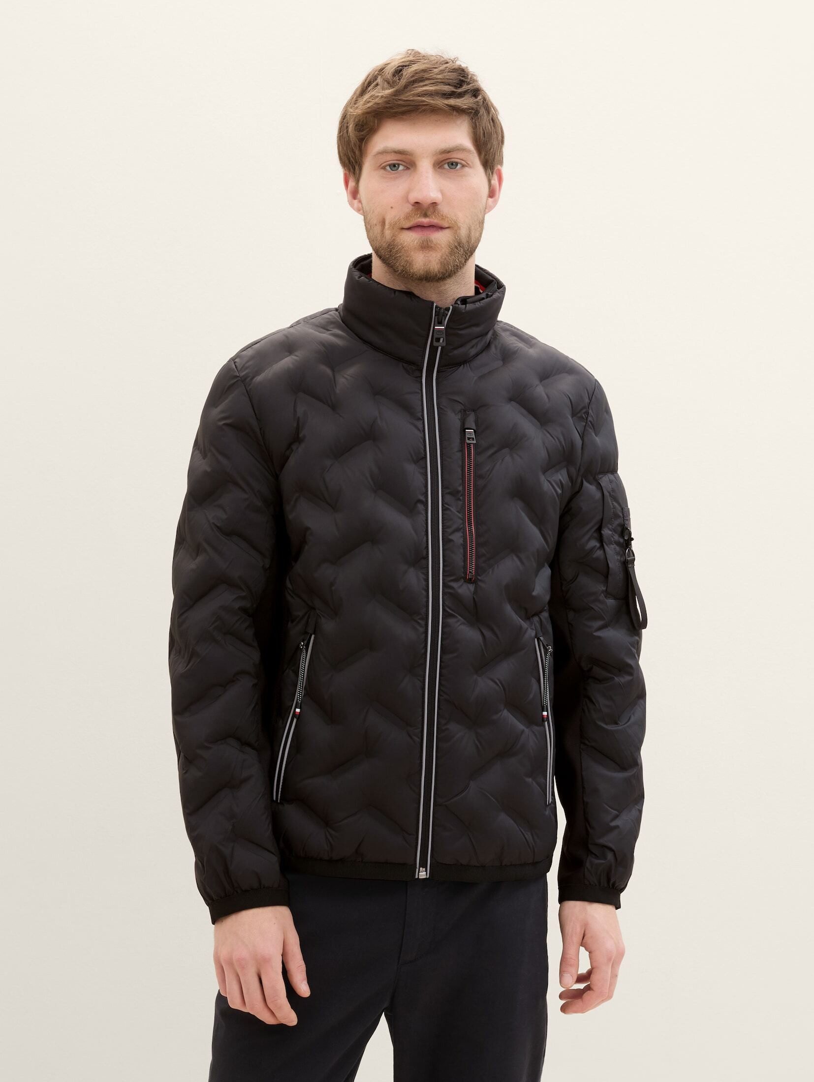 Outdoorjacke Hybrid Jacke mit verstaubarer Kapuze