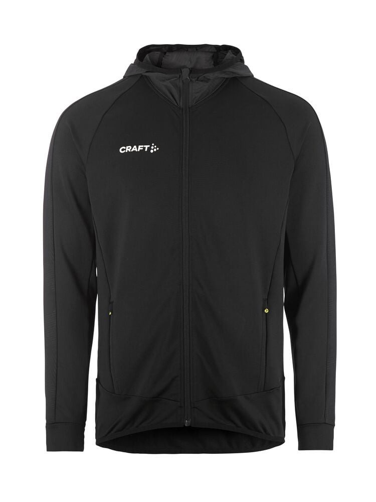 Craft Trainingsjacke Extend Full Zip (mit Reißverschlusstaschen, elastisches Material)