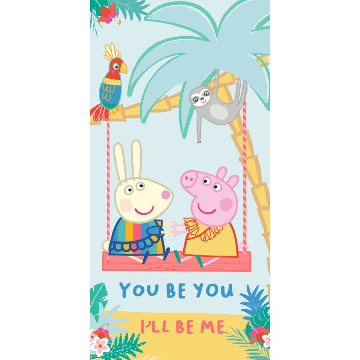 Peppa Pig Strandtuch Handtuch 70x140 cm Baumwolle weich Badetuch saugfähig Duschtuch