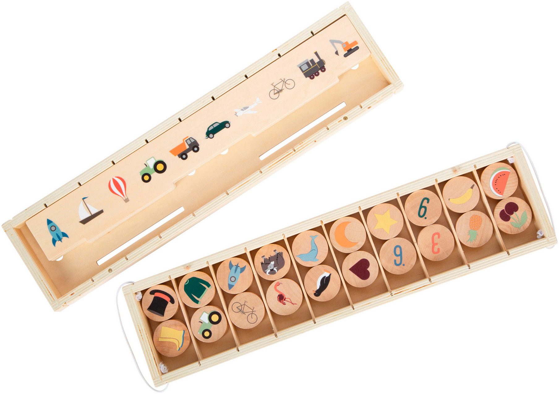 Small Foot Steckspielzeug Bildersortierbox Weltentdecker