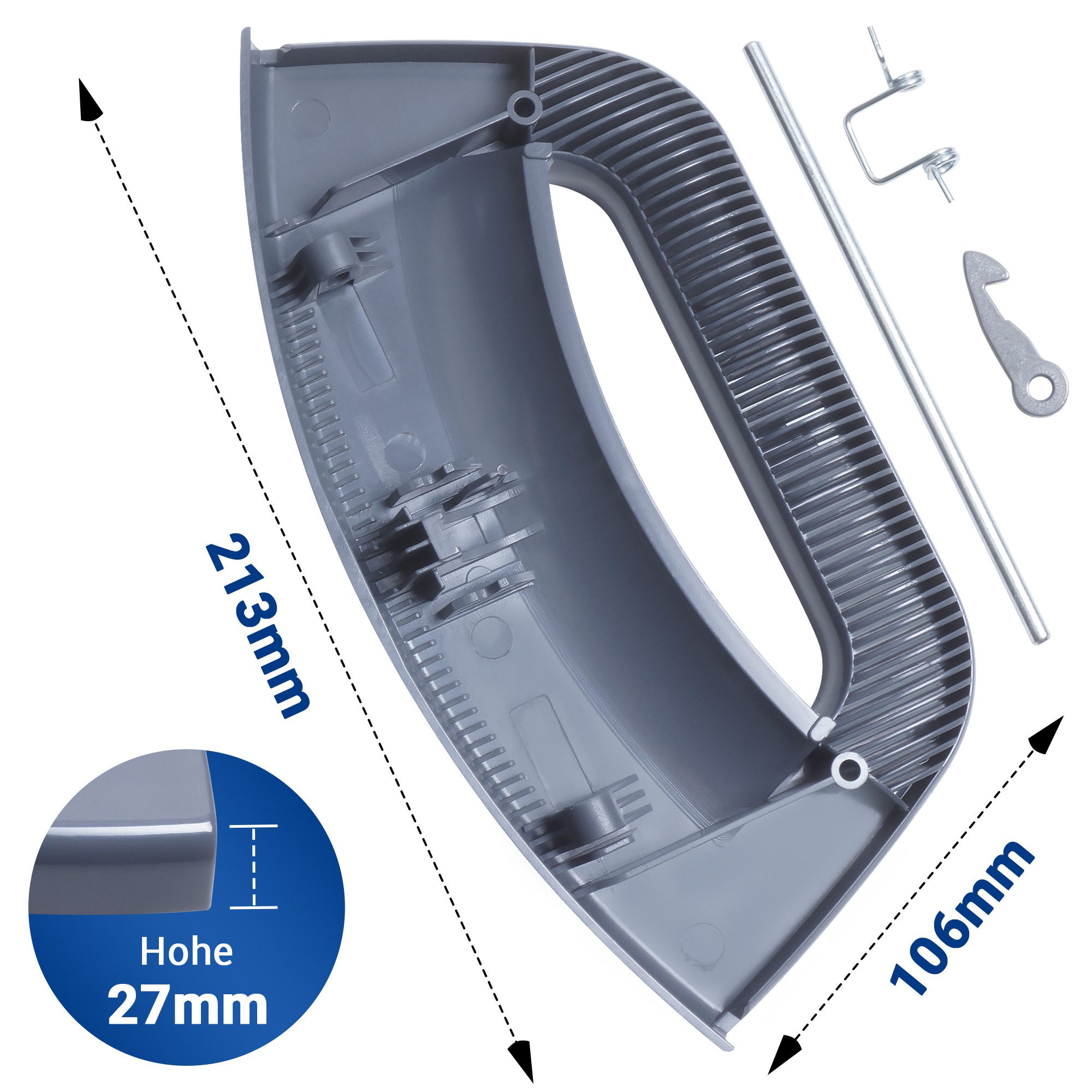 VIOKS Türgriff Ersatz für Hotpoint C00286151 Griff für Waschmaschine