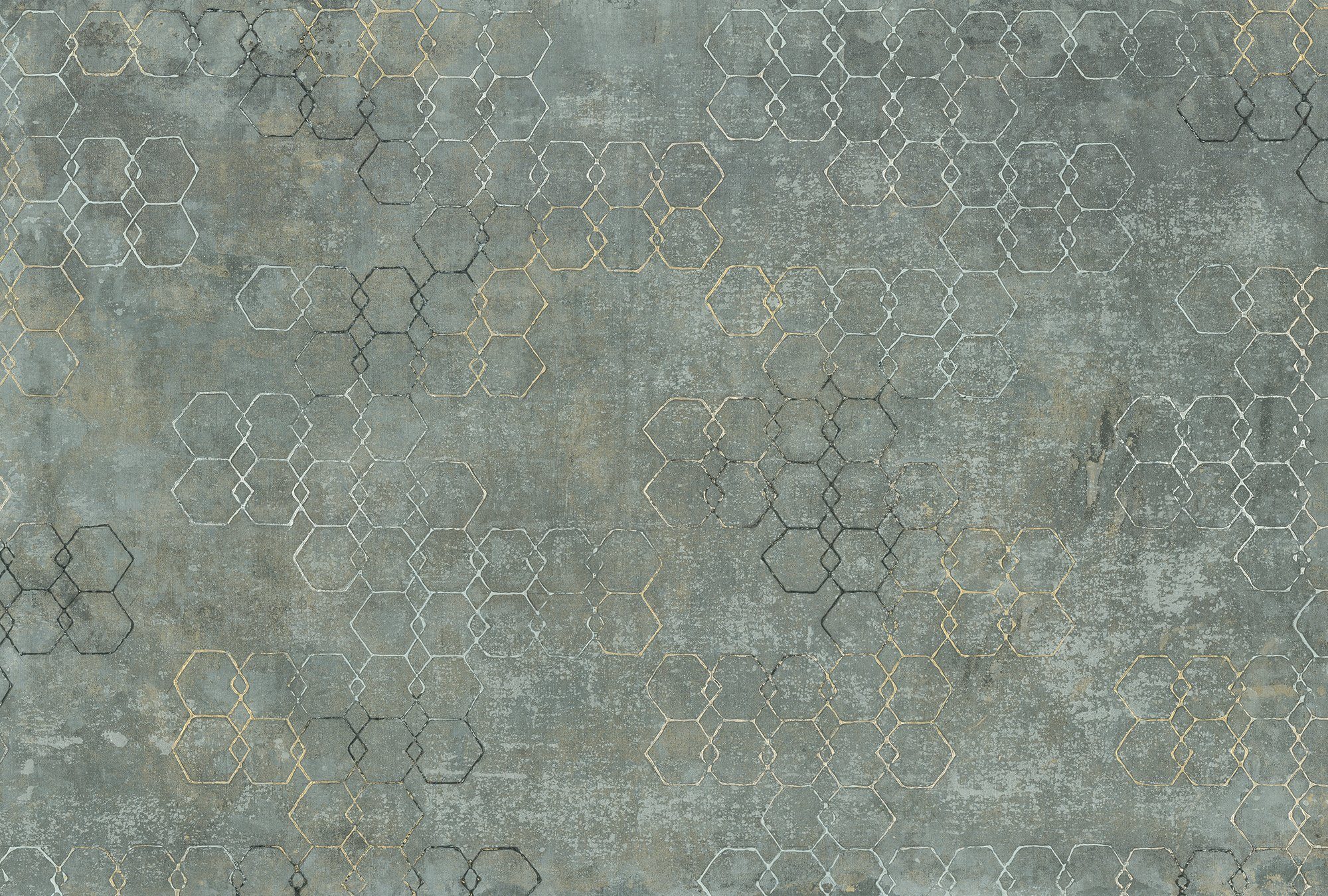 Architects Paper Fototapete Atelier 47 Hexagon Art 1, glatt, geometrisch, (4 St), Vlies, Wand, Schräge, Decke