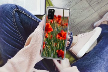 MuchoWow Handyhülle Blumen - Mohnblumen - Natur - Rot, Handyhülle Samsung Galaxy A41, Smartphone-Bumper, Print, Handy