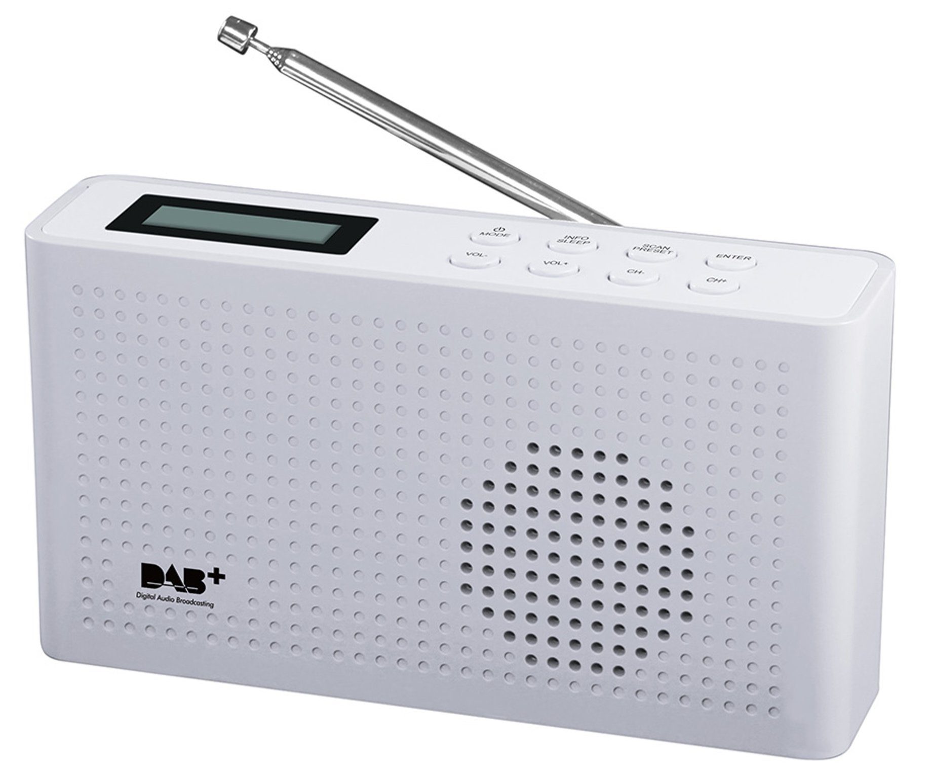 20 W, Tuner, weiß (DAB) Digitalradio Tasten) TRA26DAB (Digitalradio Senderspeicher, Fühlbare Reflexion 16 FM-DAB/DAB+ (DAB),