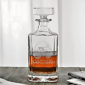 Lasernauten Whiskyglas Whisky Set mit Gravur Traktor Karaffe 700 ml und Gläser in Geschenkbox