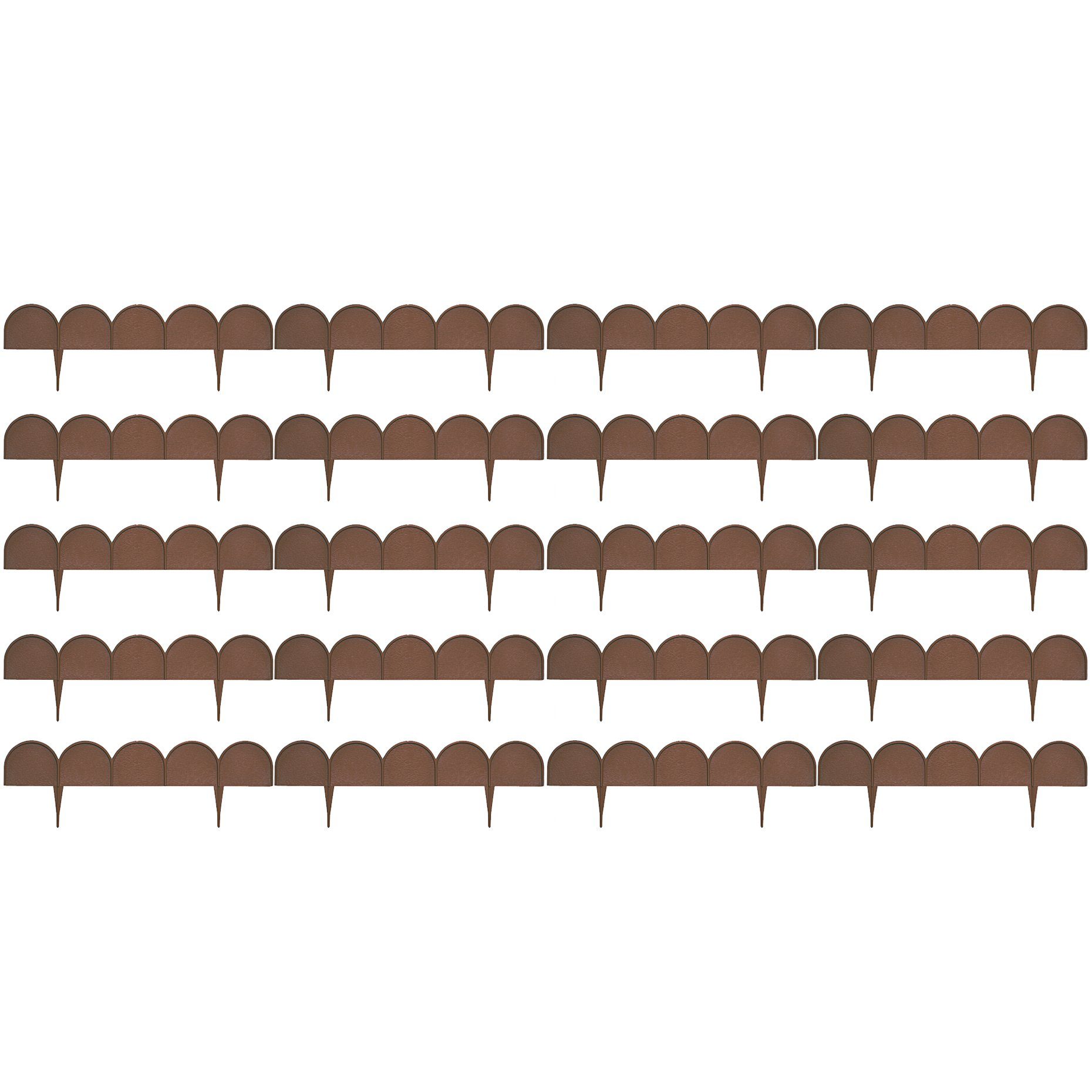 BigDean Rasenkante 10m Palisade braun Beeteinfassung Beetumrandung Gartenpalisade