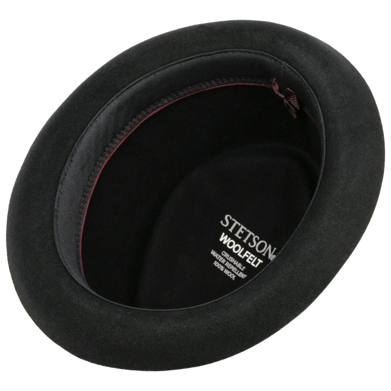Stetson Fedora (1-St) Pork Pie mit Ripsband