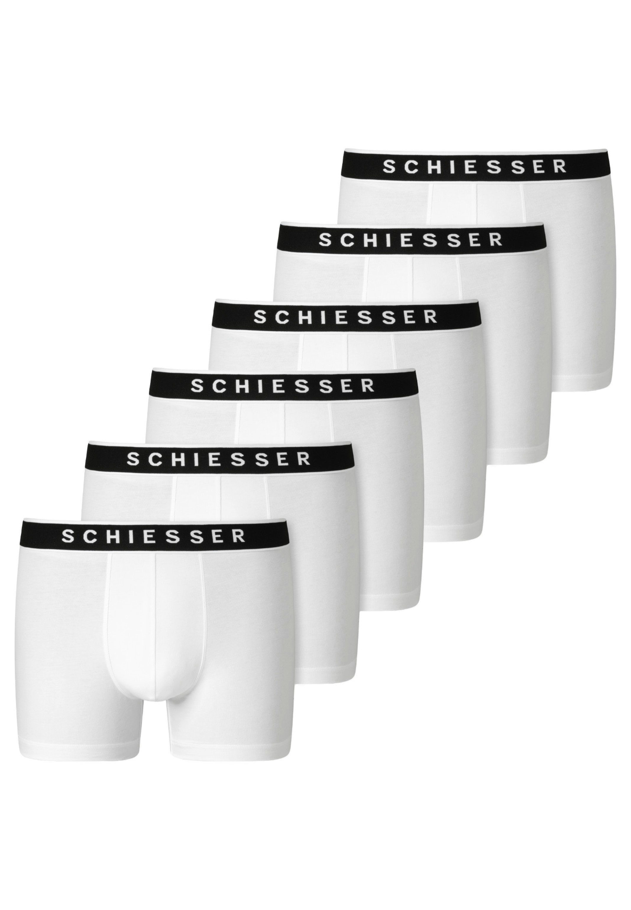 beliebte Wahl Schiesser Retro Boxer - Eingriff - (Spar-Set, 95/5 Cotton Pack Baumwolle Ohne Organic 6er / Short 6-St) - - Pant - Weiß Retro
