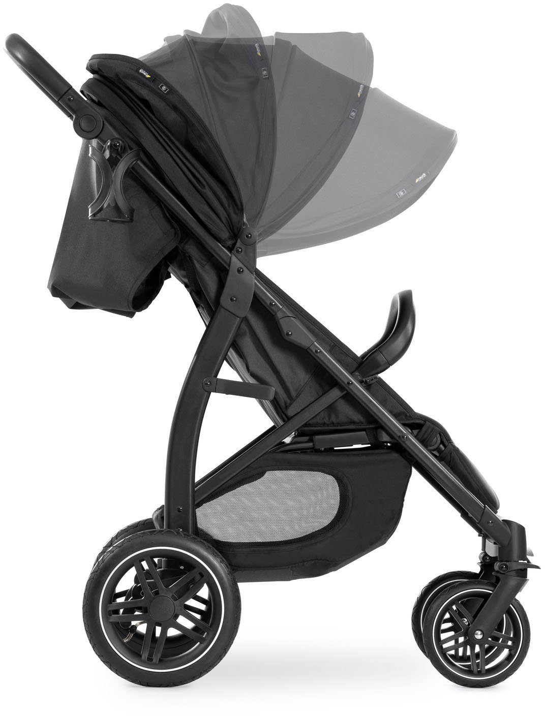 Hauck Kinder-Buggy Rapid 4D Air, black, mit verlängerbarem 3-Zonen Verdeck