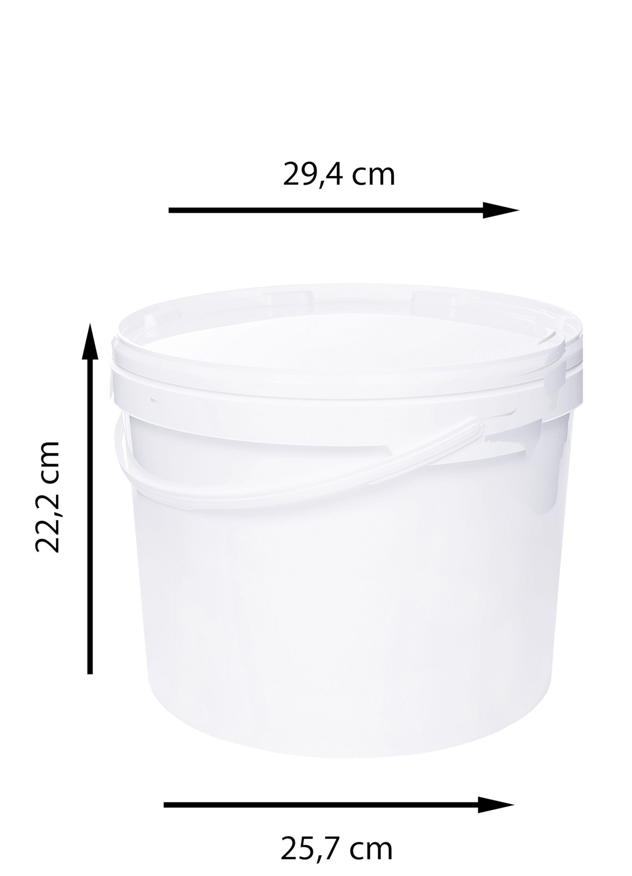 Thumbnail - BENBOW Putzeimer für Lebensmittel, Farben, Chemikalien, (Weiß, 1-tlg., 10L)