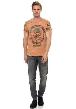 Rusty Neal T-Shirt mit Markenprint