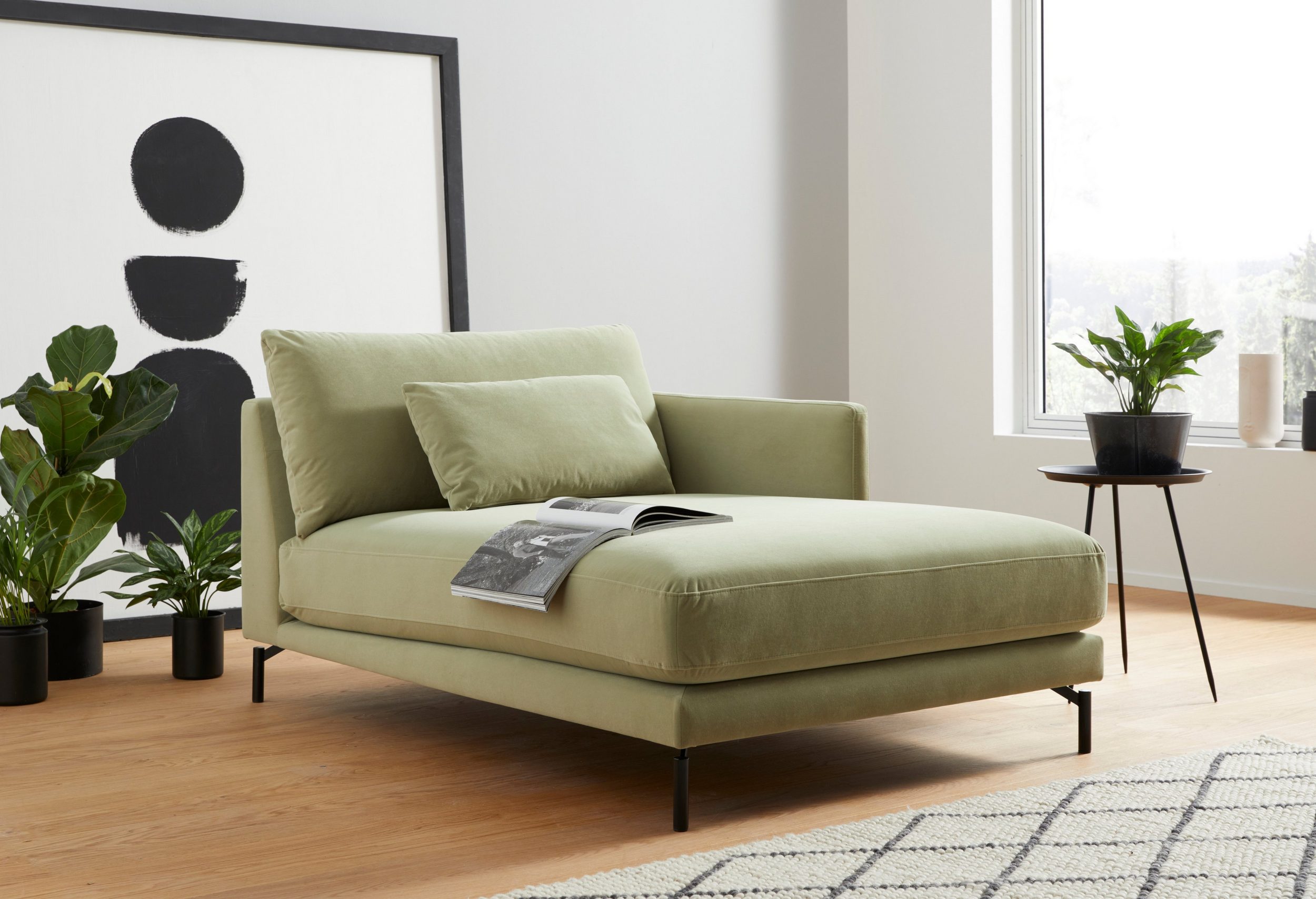 INOSIGN Chaiselongue »Tarek«, mit losen Rückenkissen