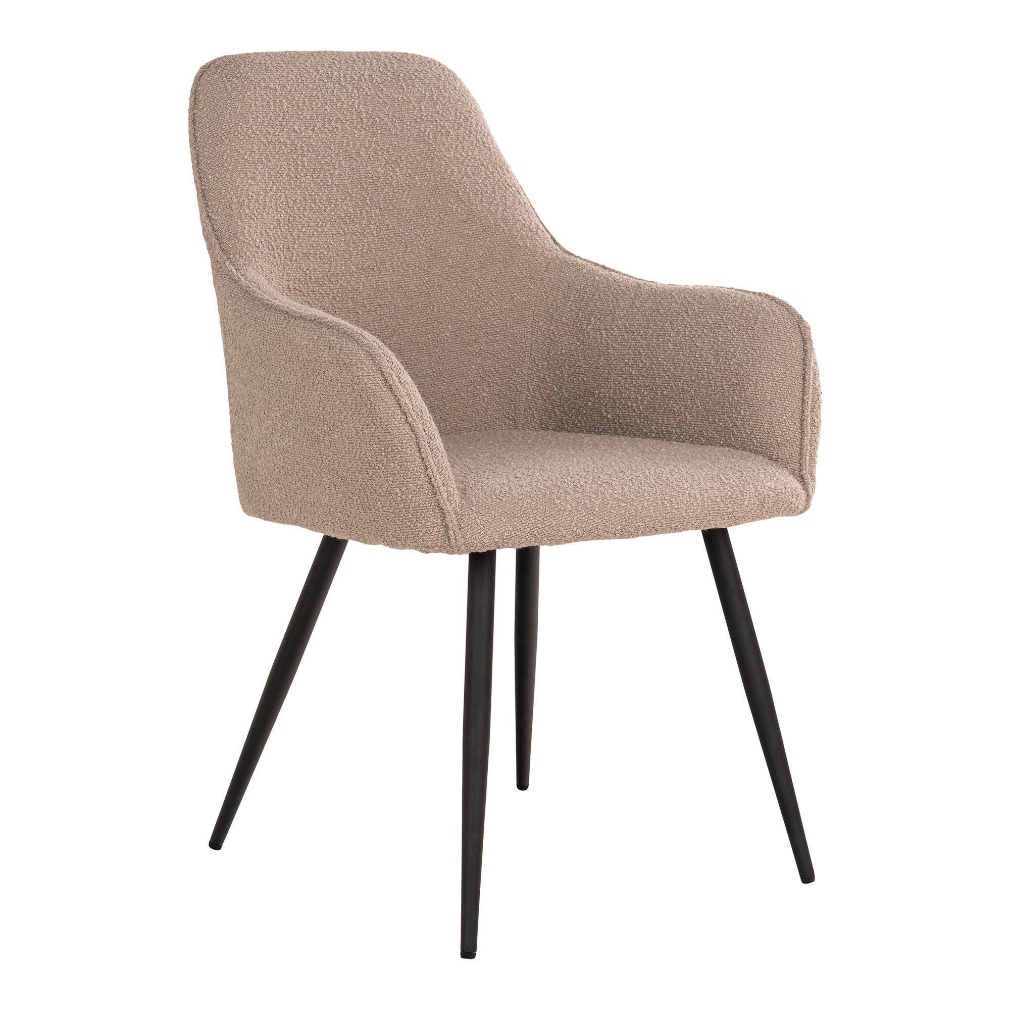 Esszimmerstuhl Harbo Stahl, Stoff, Sperrholz Beige