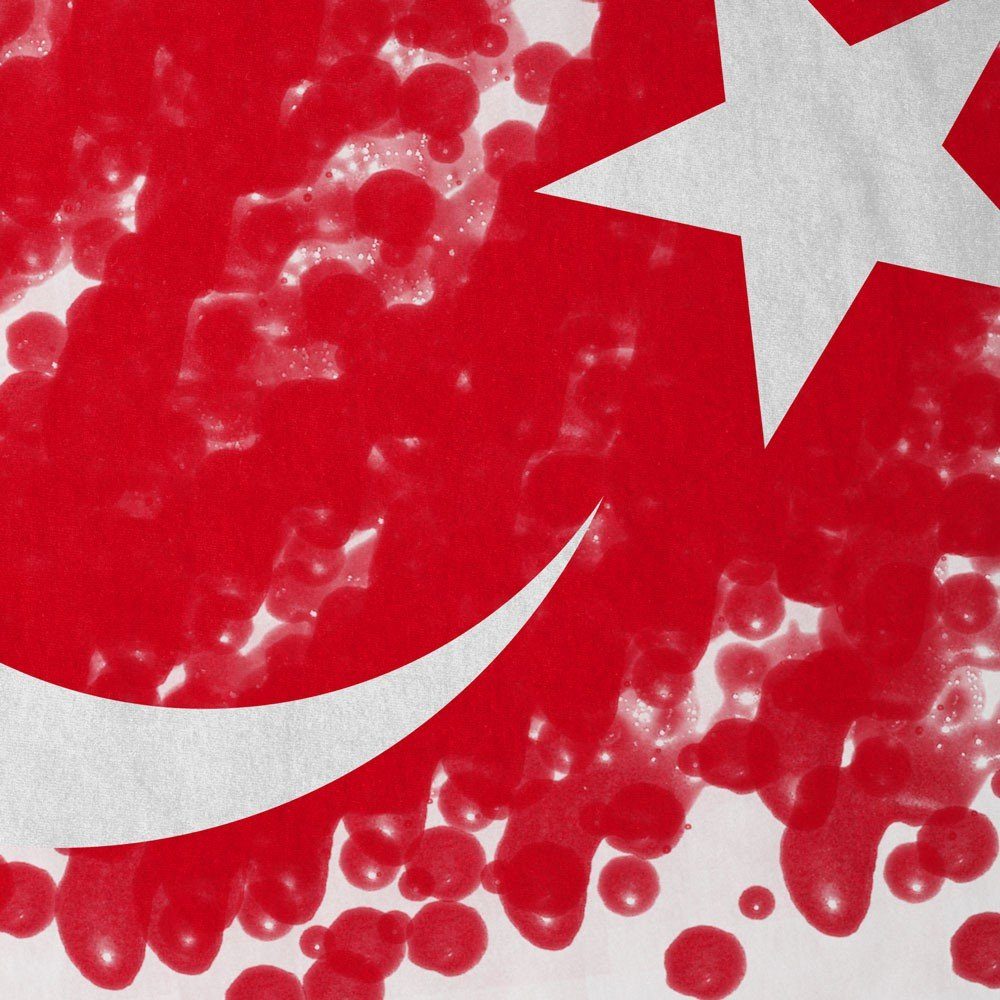 Stern Türkiye weiß Print-Shirt Flag Flagge Turkey Herren rot Türkei style3 Mond T-Shirt istanbul erdogan