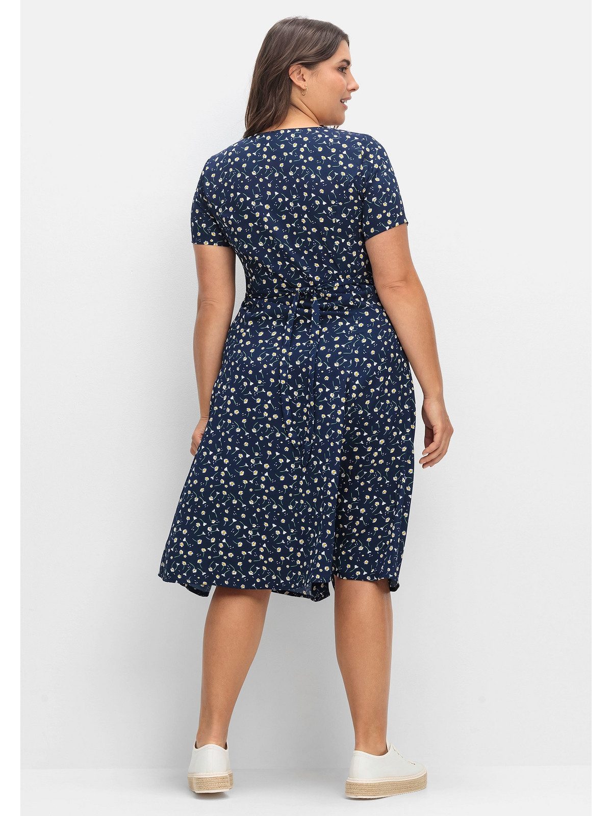 Sheego Blusenkleid Große Größen aus Crêpe, günstig online kaufen