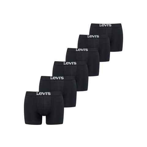 Levi's® Boxershorts (Packung, 6-St) LEVIS MEN SOLID BASIC BOXER BRIEF ORG CO 6P ECOM